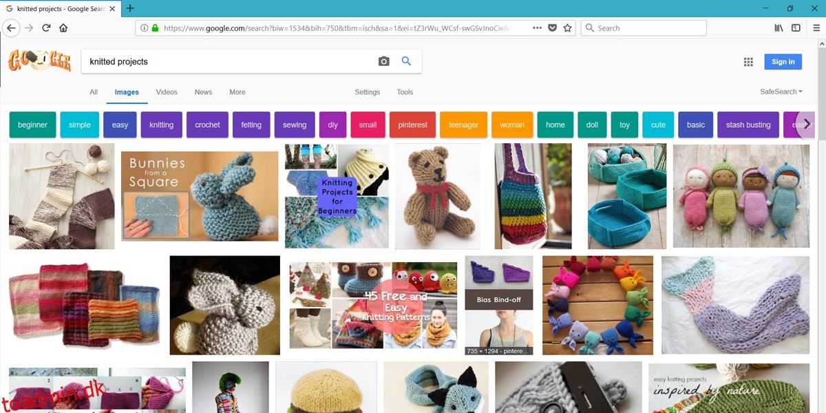 Sådan fjerner du Pinterest fra Googles søgeresultater