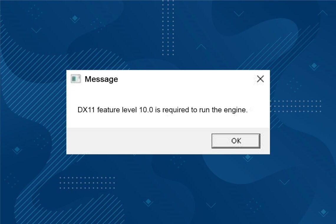 Ret DX11 Feature Level 10.0-fejl