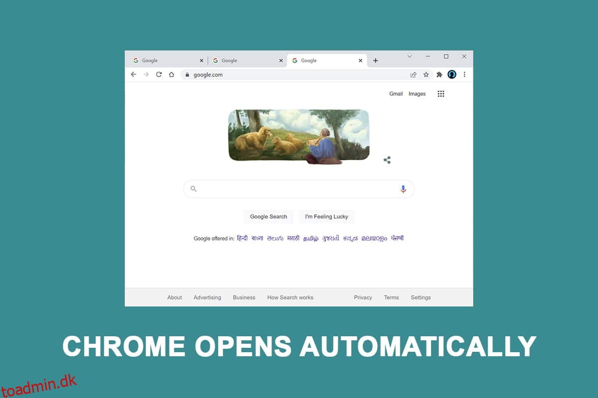 Ret Google Chrome åbner automatisk