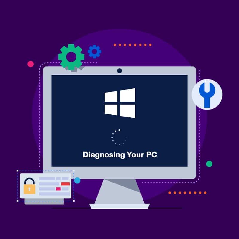 Rette fast ved diagnosticering af din pc i Windows 10