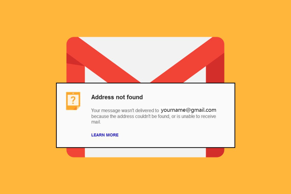 Ret e-mailadresse ikke fundet i Gmail