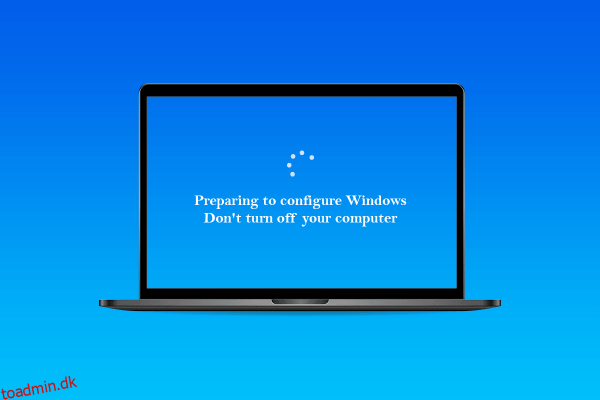 Rette fast ved forberedelse af konfiguration af Windows 10