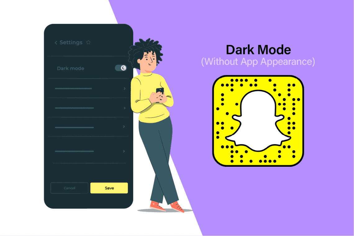 Sådan får du mørk tilstand på Snapchat uden app-udseende