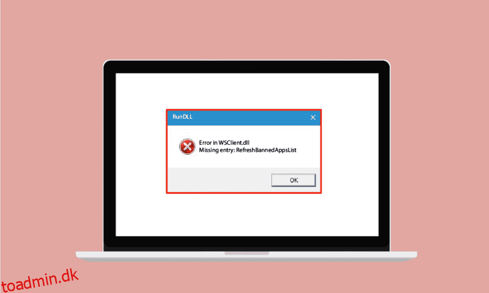 Ret fejl i wsclient.dll i Windows 10