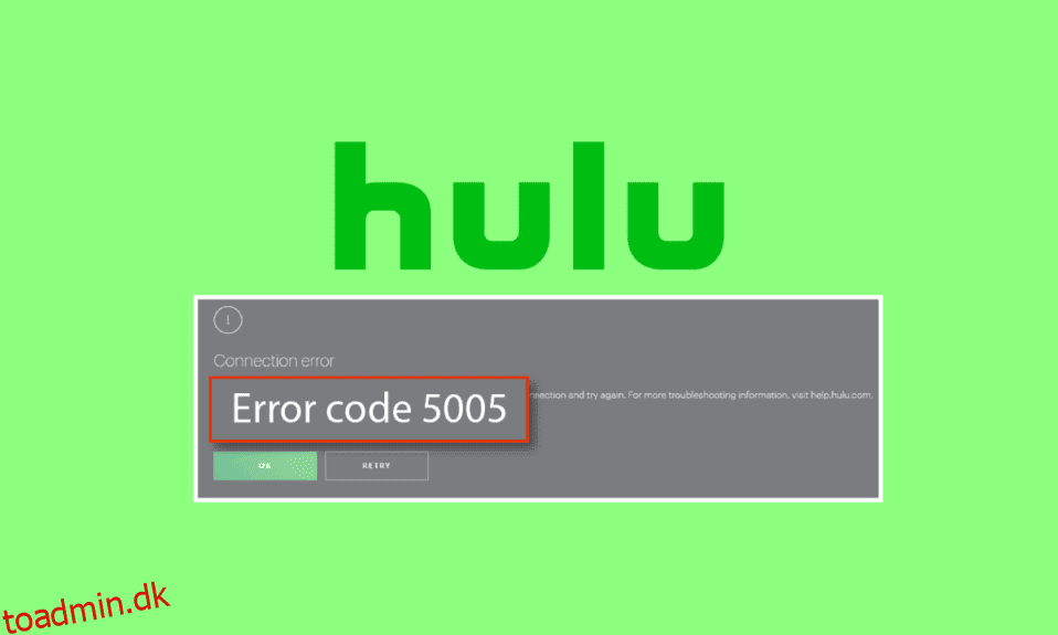 Ret Hulu Error 5005 i Windows 10