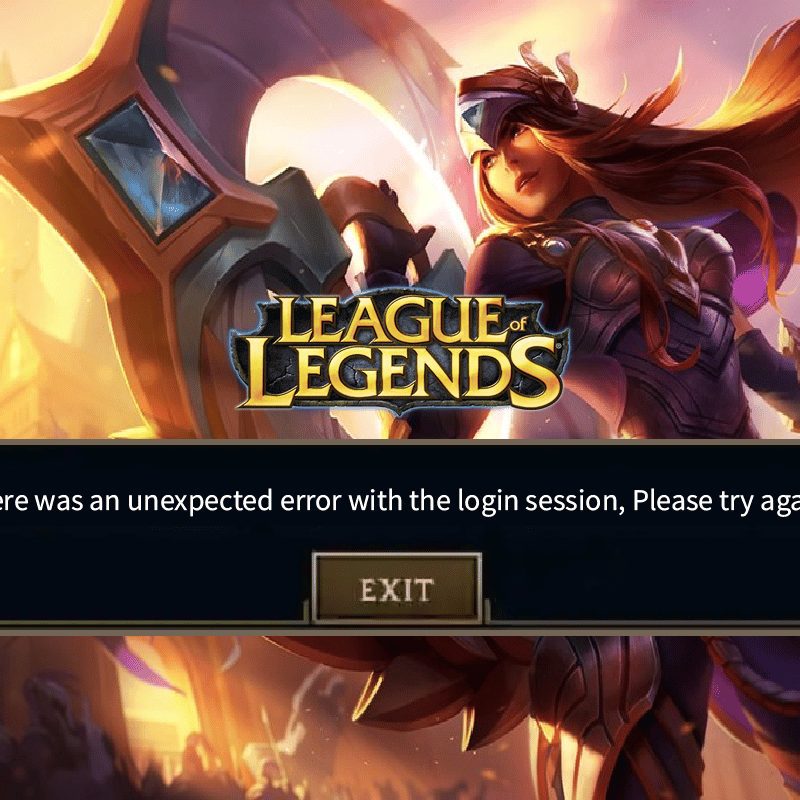 Ret League of Legends Der var en uventet fejl med login-sessionen