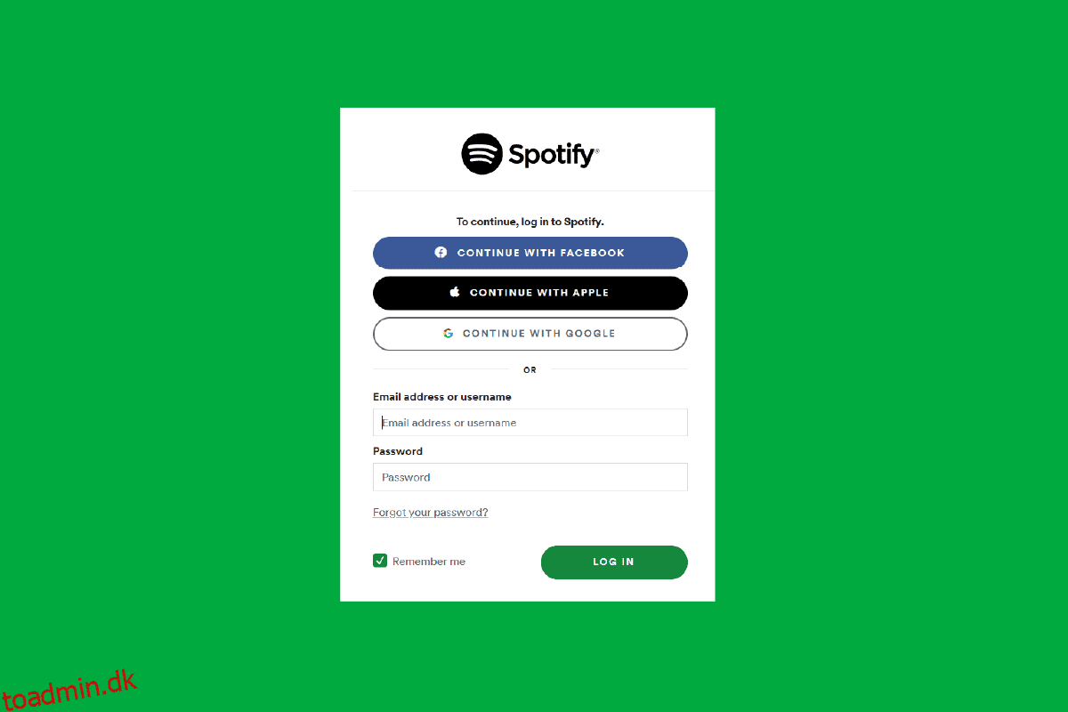 Fix Kan ikke logge ind på Spotify med korrekt adgangskode