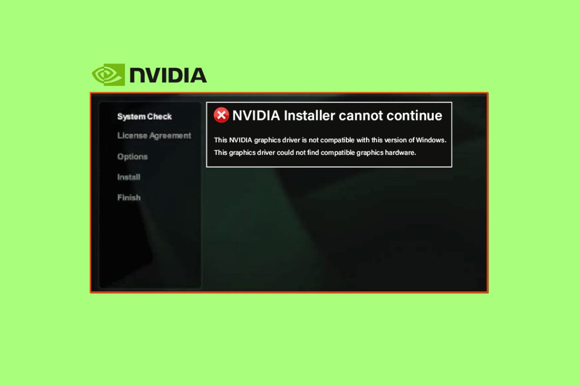 Ret NVIDIA GeForce ikke kompatibel på Windows 10