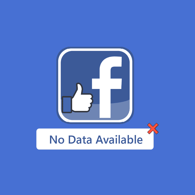Ret ingen data tilgængelig på Facebook-likes