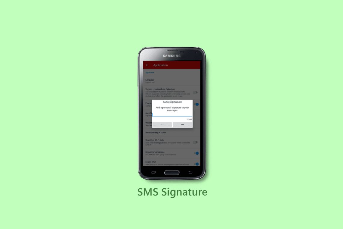 Hvad er SMS-signatur på Android?