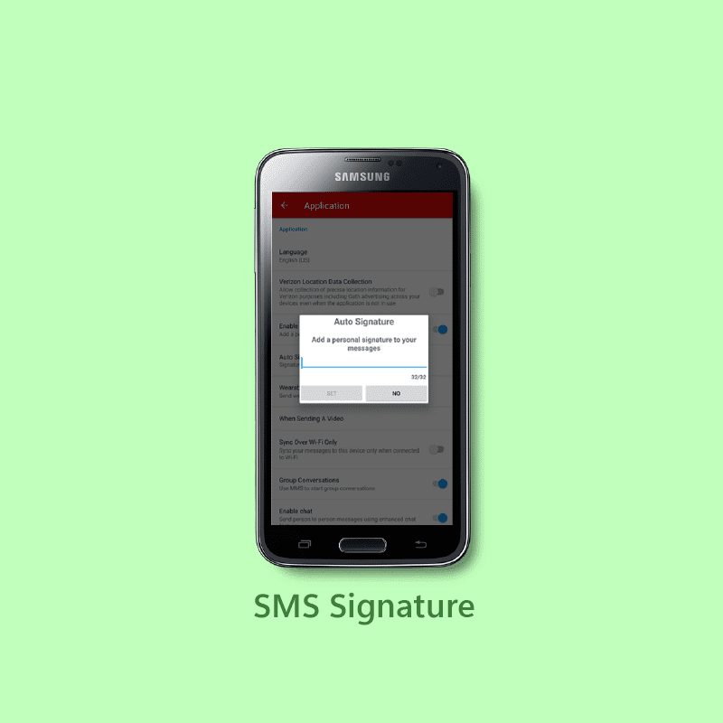 Hvad er SMS-signatur på Android?