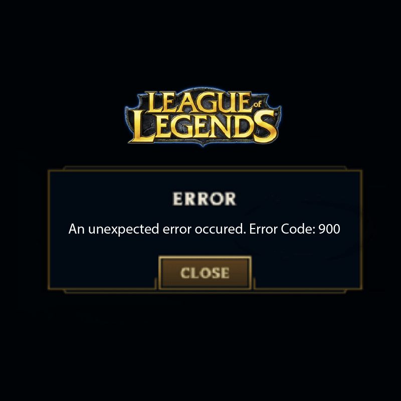 Ret League of Legends Error Code 900 på Windows 10