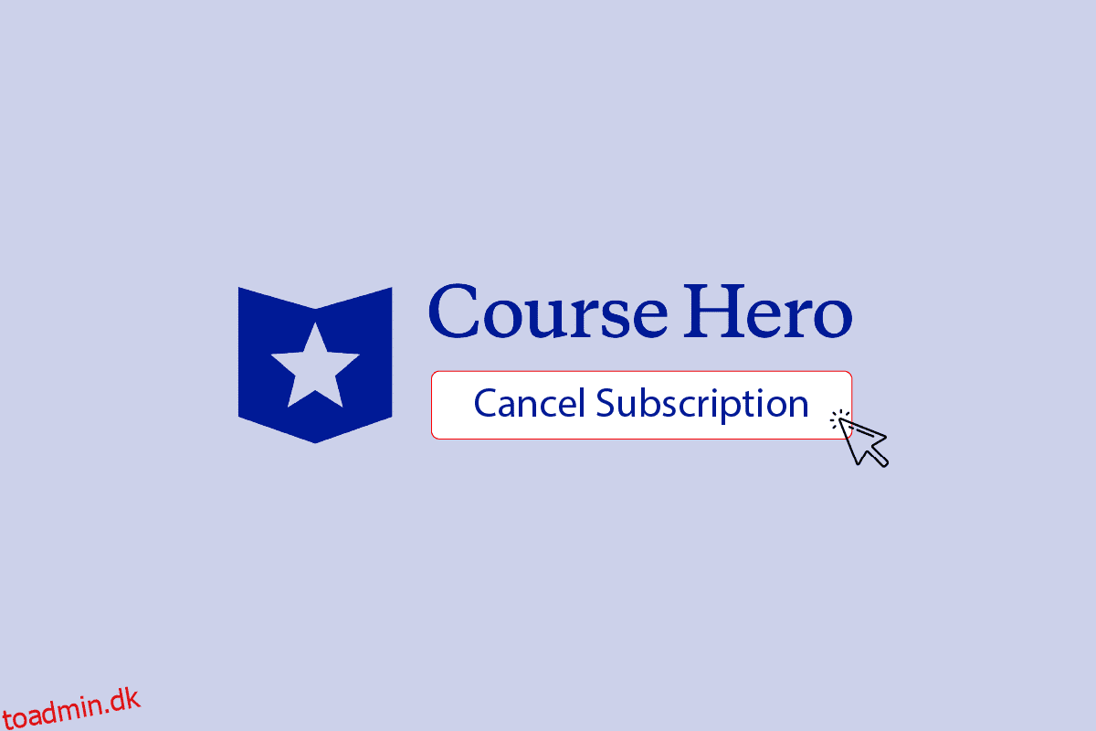 Sådan annullerer du Course Hero-abonnement