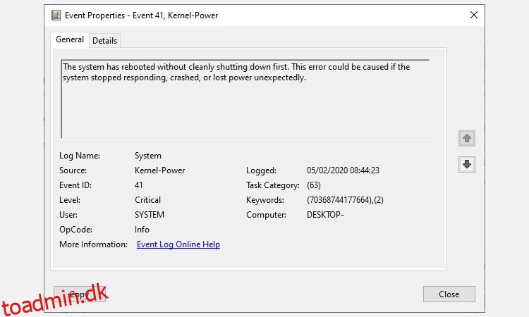 Sådan rettes en Windows Kernel Power-fejl i 5 nemme trin