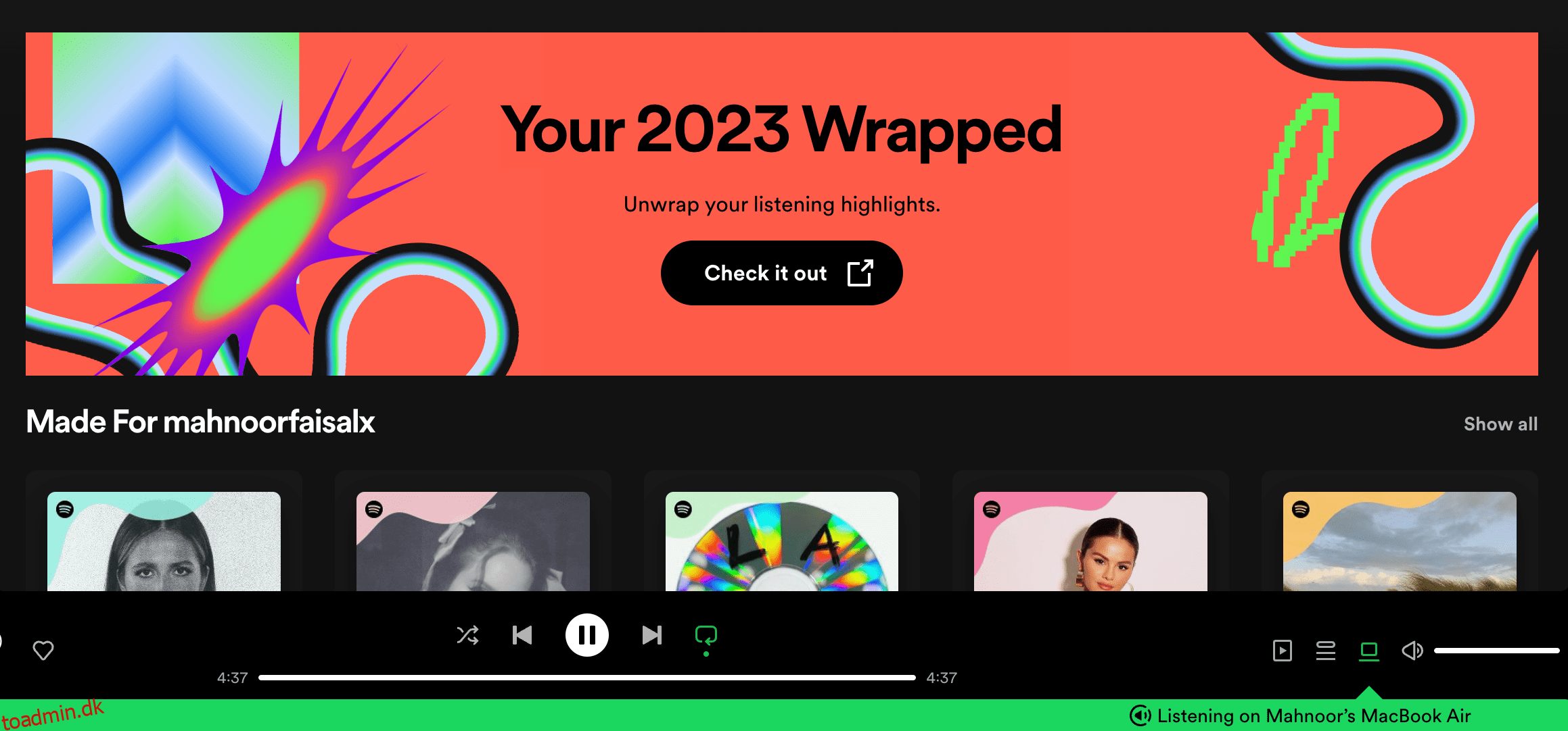 Spotify indpakket 2023 er ankommet!  Sådan ser du dine statistikker